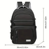 Black versatile travel backpack with gray accents shown from the back