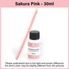 Bouteille rose sakura de 30ml de peinture à bords à base d'eau avec un pinceau en bois