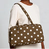 Leopard Print Nylon Shoulder Tote Bag