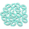 A collection of light mint green acrylic link chains for DIY jewelry making