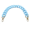 Light blue acrylic chunky chain shoulder strap for handbags