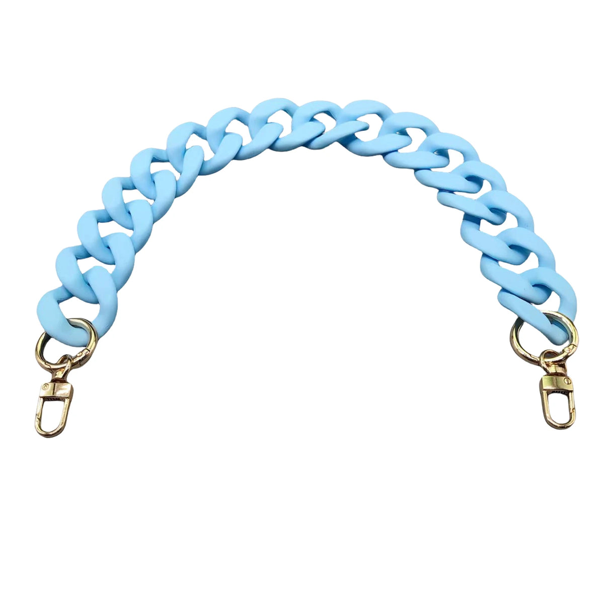 Light blue acrylic chunky chain shoulder strap for handbags