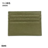 Braunes grünes Kuh-Leder-Ausweis-Wallet.
