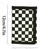 Fold Over Checkered Print Wallet