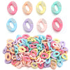A collection of colorful acrylic link chain connectors in various shades including pink, purple, yellow, and blue.