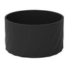 A black silicone boot sleeve designed to fit water bottles.