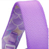 Purple mesh casual backpack featuring a white scale pattern and purple straps