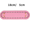 Pinkes, strapazierfähiges PU-Beutel mit Boden-Nieten, Maße 18cm x 5cm