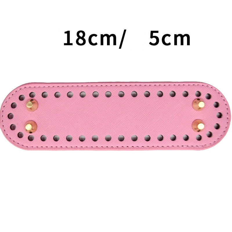 Pinkes, strapazierfähiges PU-Beutel mit Boden-Nieten, Maße 18cm x 5cm