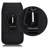 Black universal phone belt clip pouch with a strap and clip for outdoor use