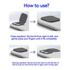 Instructions showing how to close and open a privacy lens cover for an iPhone camera.