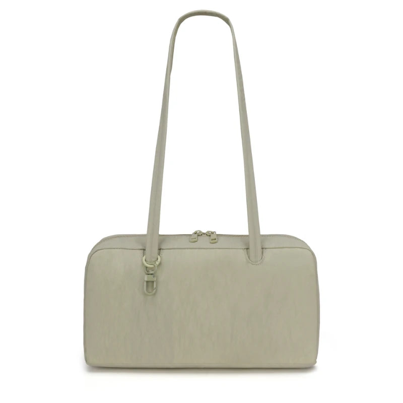 Leopard Print Nylon Shoulder Tote Bag