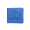 A blue PU leather glove box wallet organizer for registration and insurance documents.