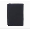 A dark navy blue premium PU leather travel passport holder shown against a white background.