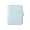 Light blue RFID-blocking travel passport organizer with a card slot and a flap.