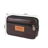 A brown vintage cowhide leather crossbody bag with a flap and zipper.