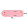Pink oval PU leather bag base with pre-punched holes for crochet and knitting projects