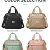 Une sélection de sacs isothermes pour le déjeuner dans les couleurs noir, marron, vert et rose.