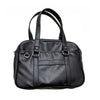 Black women's Japanese style PU shoulder bag with large capacity