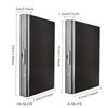 Seite-an-Seite-Vergleich einer 10-fach und einer 6-fach Metall-RFID-Kreditkarten-Wallet in schwarzem Finish.
