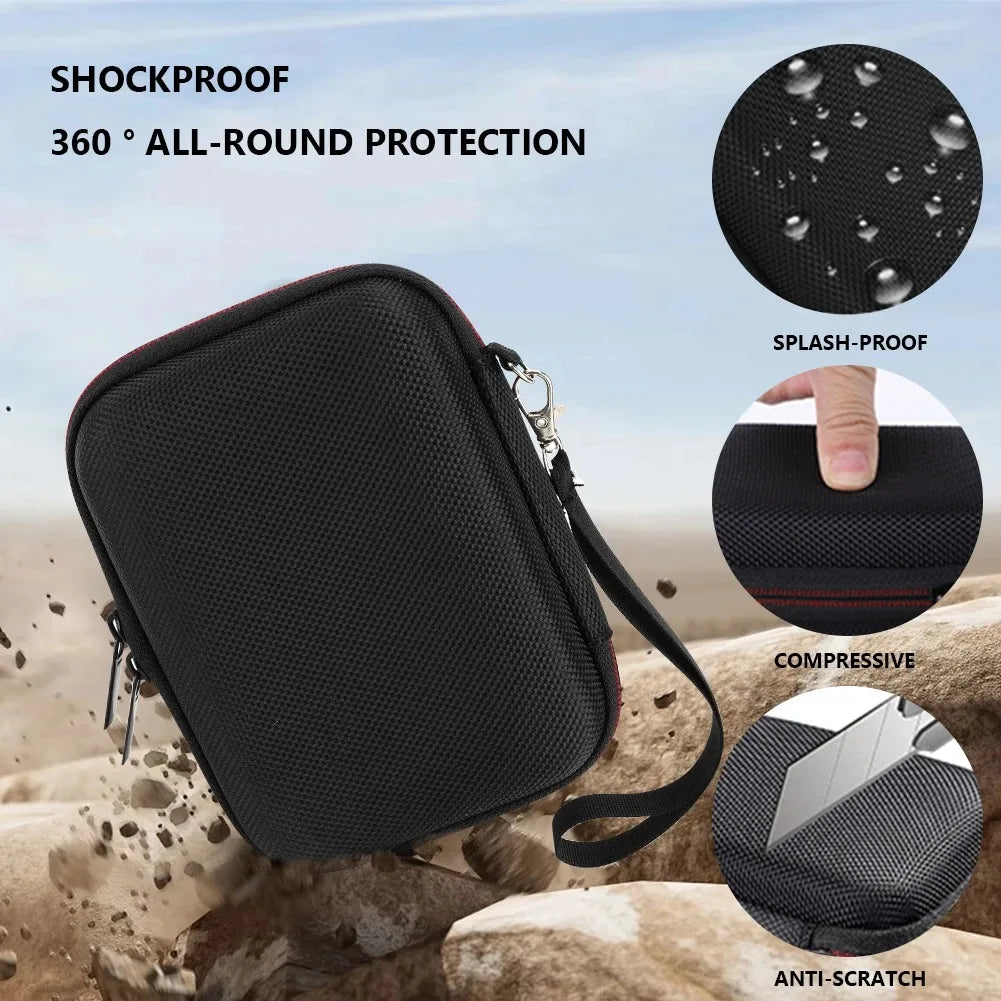 Black shockproof portable hard case for handheld consoles featuring 360 degree protection and anti-scratch features