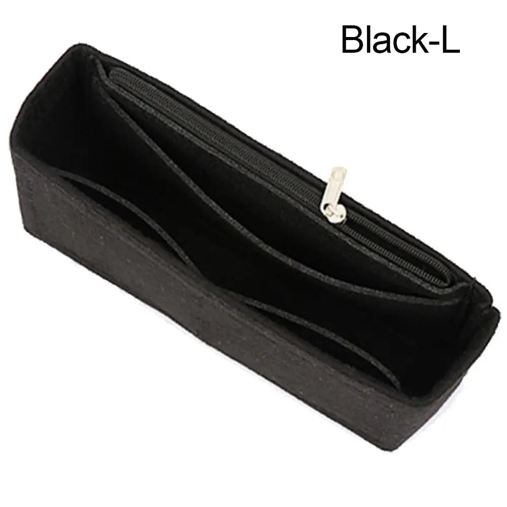 Schwarze Black-L portable Filthtasche Organizer mit Reißverschlussverschluss