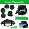 Schwarzer Rucksack-Set mit grünem Cartoon-Design für Schule und Sport, mit iPad-Fach.