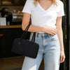 Leopard Print Nylon Shoulder Tote Bag