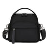 Black chic multi-pocket shoulder crossbody bag with adjustable strap and hardware