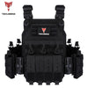 Black 1000D tactical plate carrier vest with adjustable molle system