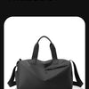 A black Angle Display backpack featuring a stylish, personalized, and lightweight fabric.