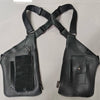 Black concealed underarm travel wallet with a dedicated phone pocket.