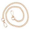 A gold-toned adjustable metal bag strap chain displayed as a circular link necklace.