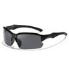 Gafas deportivas polarizadas negras con lentes oscuros y montura negra