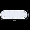 White oval PU leather bag base with pre-punched holes for crochet and knitting projects