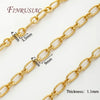 A close-up view of a gold-colored, linked jewelry chain with various sizes and thicknesses for crafting.
