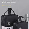 Schwarze, große Organizer-Tasche für Make-up und Pflegeprodukte.