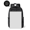 Black ultralight waterproof laptop backpack with a blank white laptop sleeve visible.