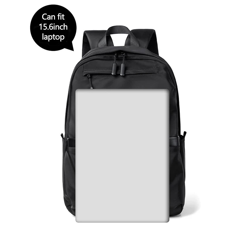 Black ultralight waterproof laptop backpack with a blank white laptop sleeve visible.