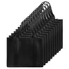 A stack of black reusable eco-friendly tote bags for grocery shopping