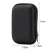 Black durable PU hard case for portable SSDs shown from the side with dimensions.
