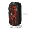 A black leather pencil case featuring a graphic design of a man's face and the text CR7.