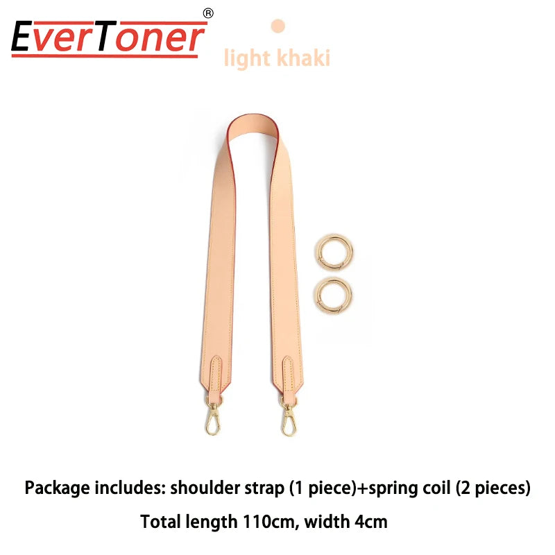 Light khaki EverToner adjustable wide shoulder strap and spring coil set for bags