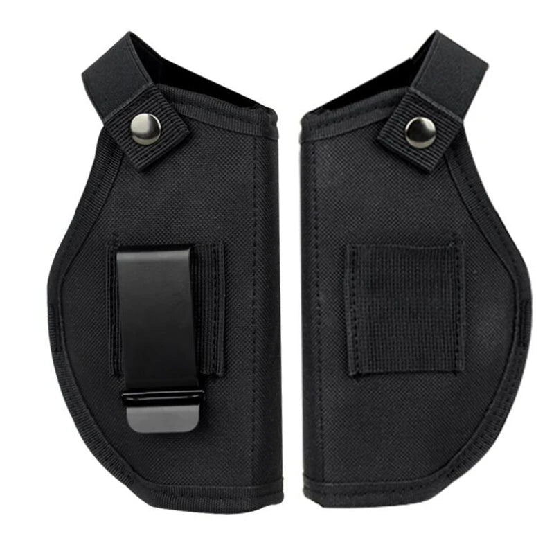 Black universal concealed carry holster for Glock and S&W M&P firearms