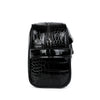 Black crocodile print men's PU leather clutch handbag.