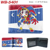Rotes und blaues Kunstleder-Klappwallet mit Cartoon-Charakterdesign