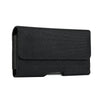 Black universal nylon phone pouch with a belt clip.