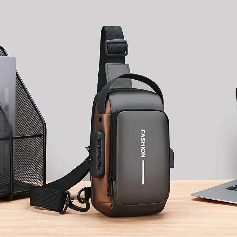 Durable Men's Oxford Sling Bag for Commuting
