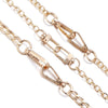 Gold-toned adjustable metal bag strap chains displayed diagonally.