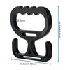 Porta bolsas de compras ergonómico multiuso negro con asa curva y soporte de montaje